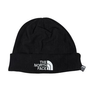 The North Face Microfleece Cuffed Beanie Hat Black Unisex Winter Ski Outdoors